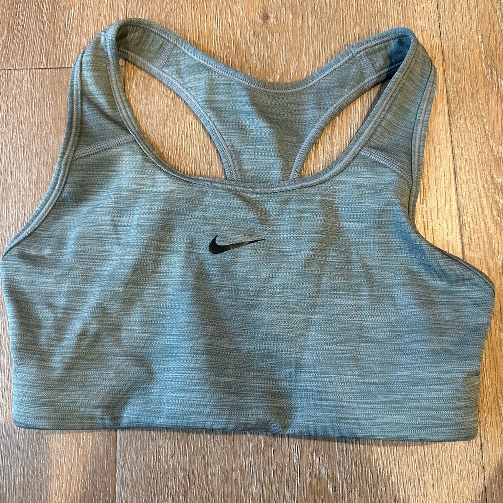 Gray Nike sports bra